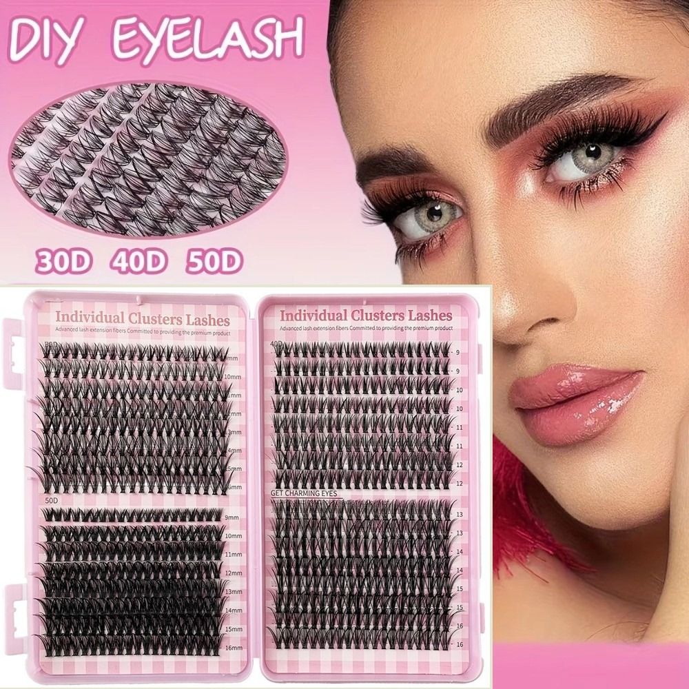 Eyelash Extension Look - ขนตาปลอมความยาว 8-16 มม. 30D/40D/50D/60D ลุคธรรมชาติ ขนตาปลอมแบบพัด