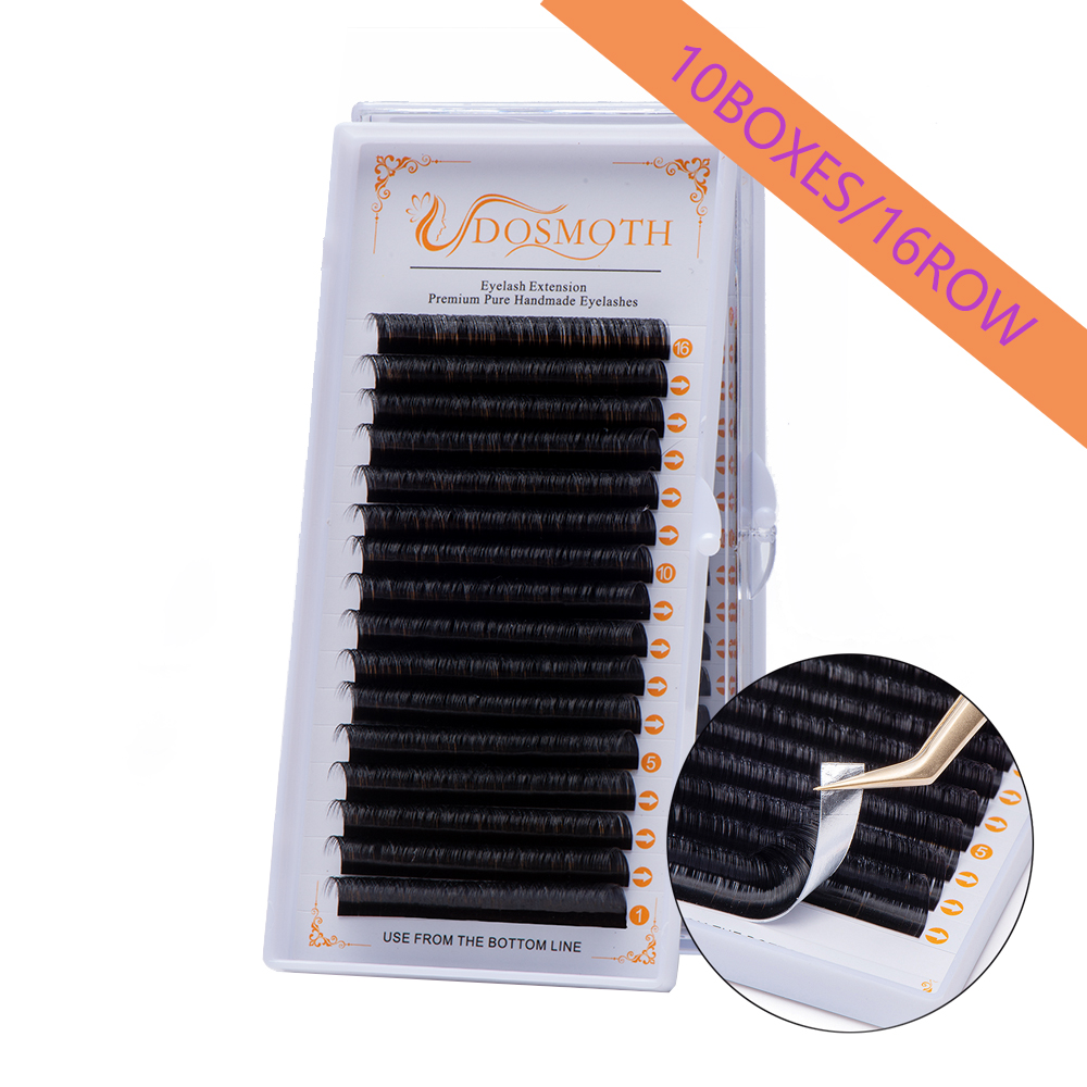 Eyelash Extension For Asian Eyes - ขนตาปลอมสำหรับต่อขนตาปลอมขนตาปลอมขนมิ้งขนาด7-16มม. จำนวน10กล่อง16แถว7-16มม.