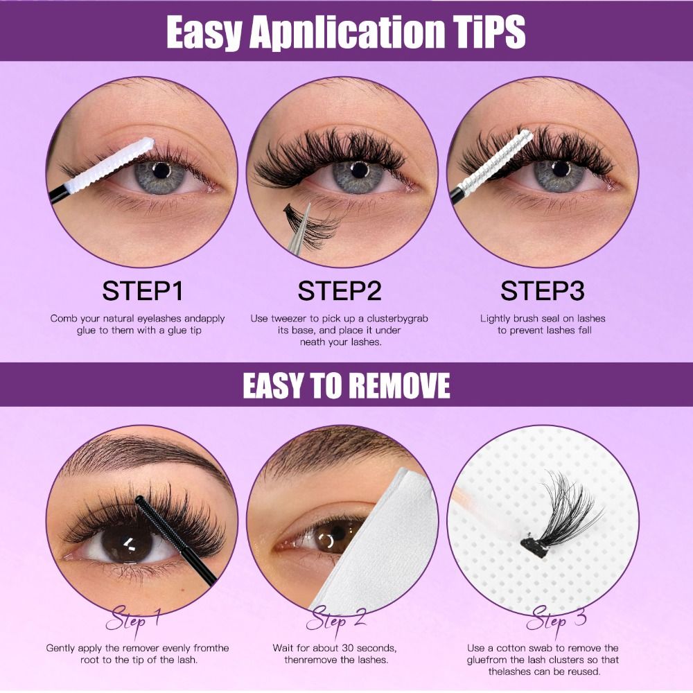 ขนตาปลอมแบบธรรมชาติ ติดแน่นและ - Eyelash Extension Look บทวิจารณ์และราคา