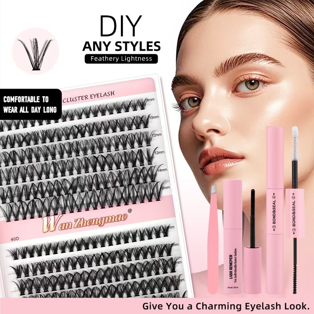 ขนตาปลอมแบบติดกาวและซีล ความยา - Eyelash Extension Look บทวิจารณ์และราคา